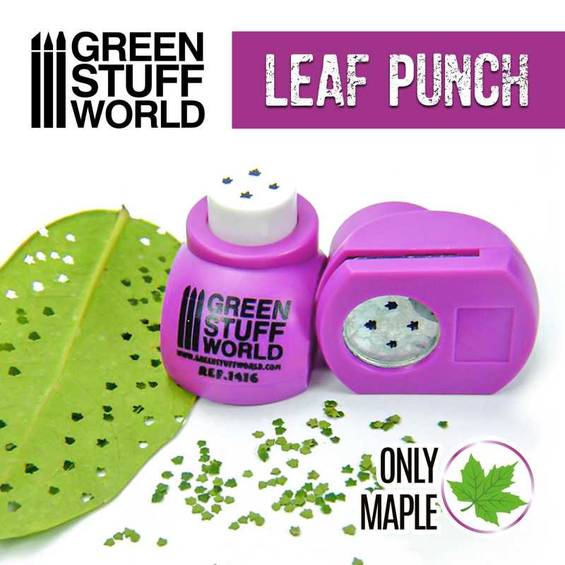 Green Stuff World: Miniature Leaf Punch Only Maple MEDIUM PURPLE | GrognardGamesBatavia