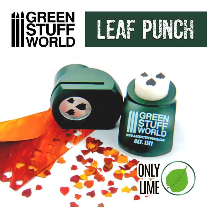 Green Stuff World: Miniature Leaf Punch Dark Green Only Lime | GrognardGamesBatavia