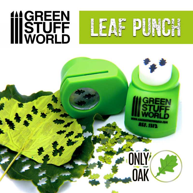 Green Stuff World: Miniature Leaf Punch Light Green Only Oak | GrognardGamesBatavia