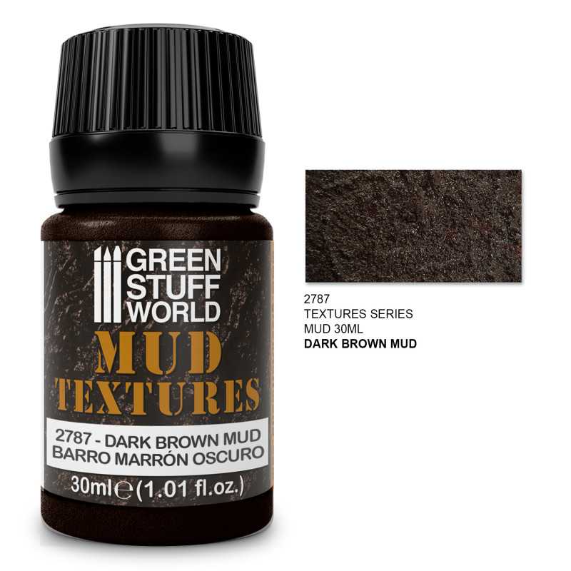 Green Stuff World: Mud Textures - Dark Brown 30mL | GrognardGamesBatavia