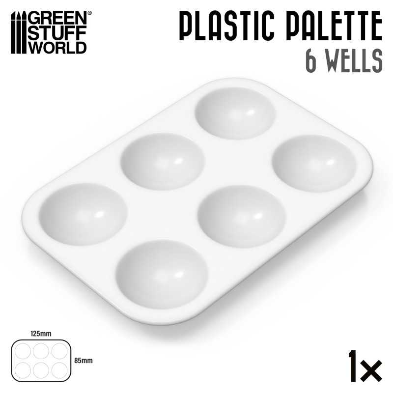 Green Stuff World: Plastic Palette 6 Wells | GrognardGamesBatavia