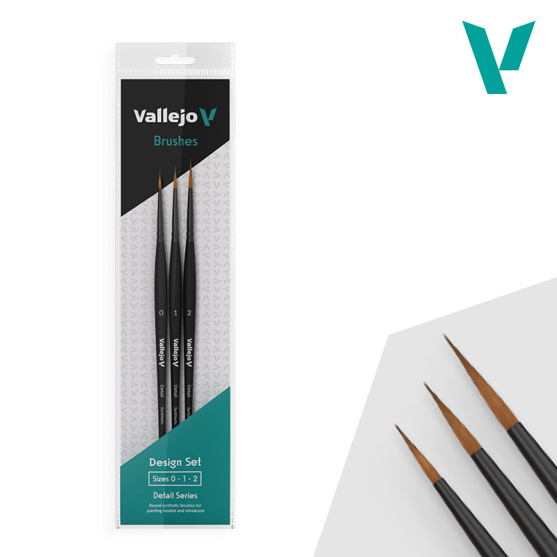 Vallejo Detail Series Design Set Brushes | GrognardGamesBatavia