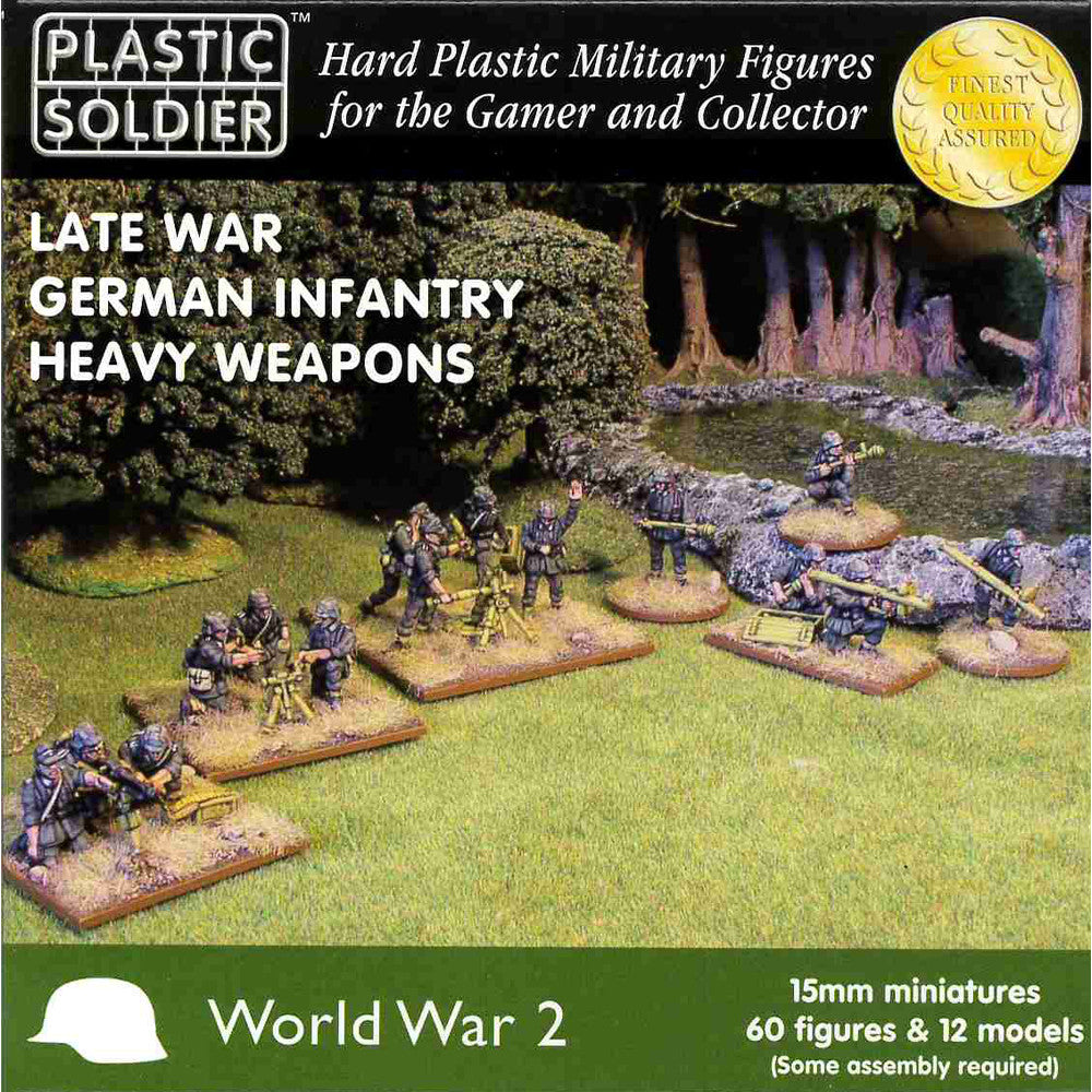 Plastic Soldier 15mm Scale WW2: Late War German Infantry Heavy Weapons | GrognardGamesBatavia