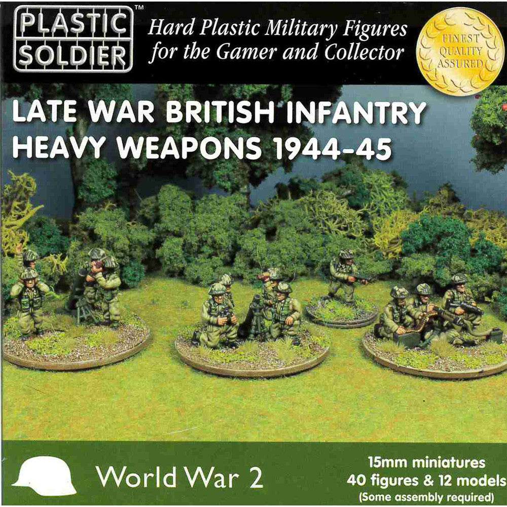 Plastic Soldier 15mm Scale WW2: Late War British Infantry Heavy Weapons 1944-45 | GrognardGamesBatavia