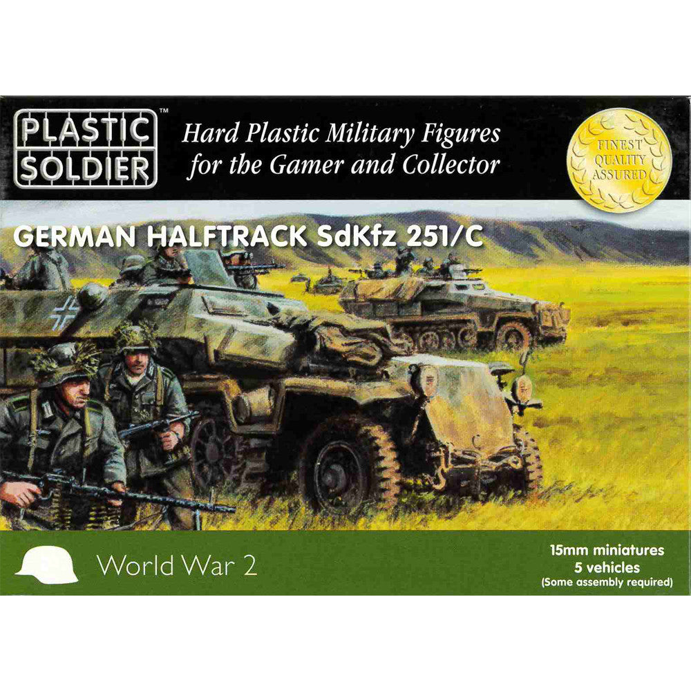 Plastic Soldier 15mm Scale WW2: German Halftrack SdKfz 251/C | GrognardGamesBatavia