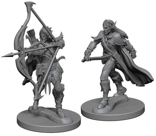 Pathfinder Battles Deep Cuts Unpainted Minis: W1 Elf Male Fighter | GrognardGamesBatavia