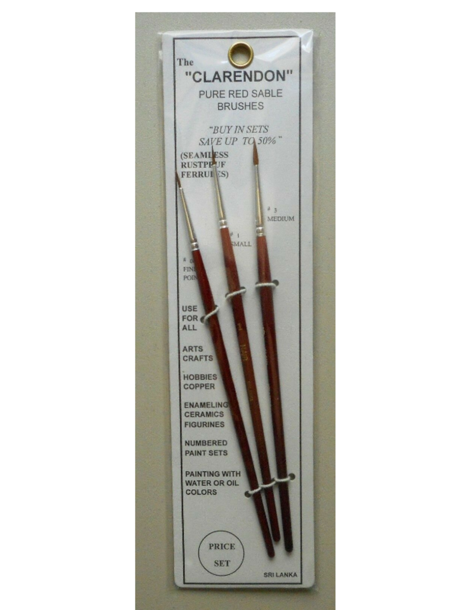 Clarendon Pure Red Sable Brush Set | GrognardGamesBatavia