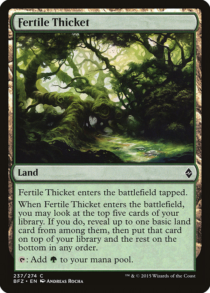 Fertile Thicket [Battle for Zendikar] | GrognardGamesBatavia