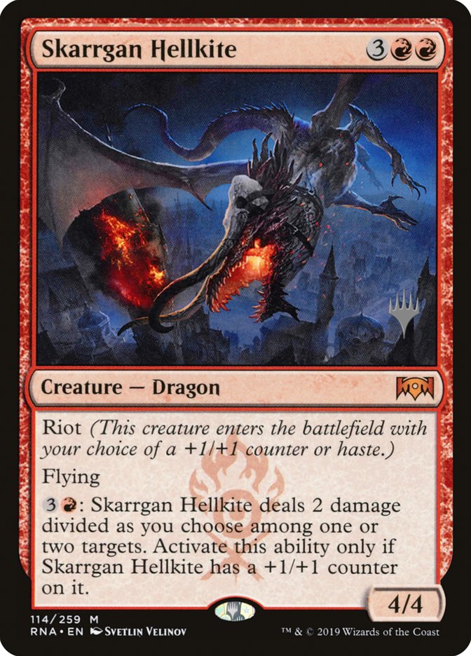 Skarrgan Hellkite (Promo Pack) [Ravnica Allegiance Promos] | GrognardGamesBatavia