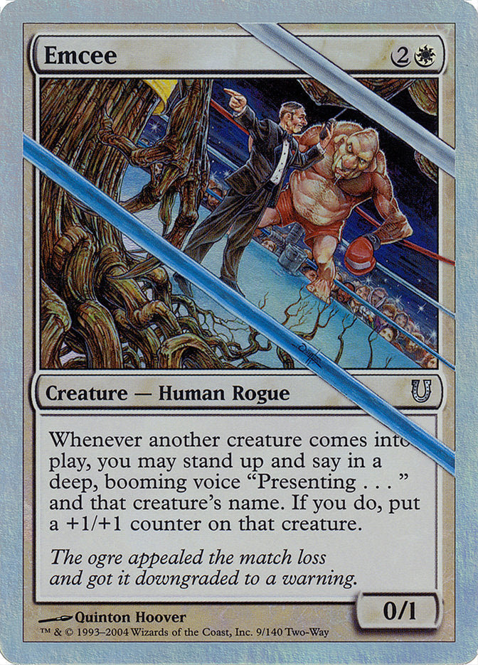 Emcee (Alternate Foil) [Unhinged] | GrognardGamesBatavia