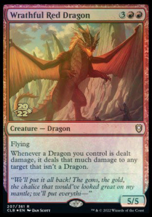 Wrathful Red Dragon [Commander Legends: Battle for Baldur's Gate Prerelease Promos] | GrognardGamesBatavia