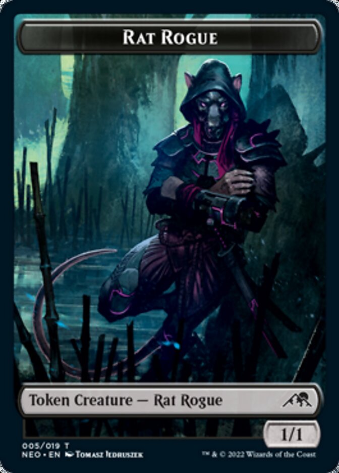 Rat Rogue Token [Kamigawa: Neon Dynasty Tokens] | GrognardGamesBatavia