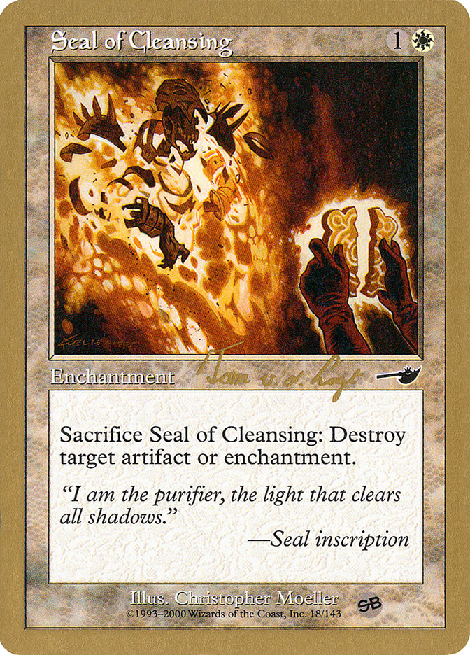 Seal of Cleansing (Tom van de Logt) (SB) [World Championship Decks 2000] | GrognardGamesBatavia