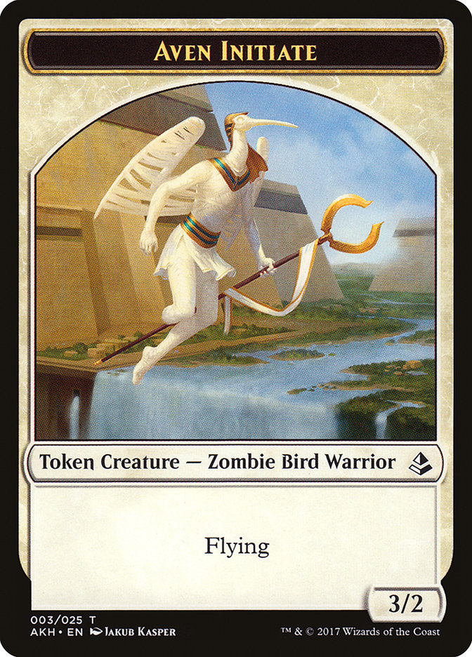 Aven Initiate Token [Amonkhet Tokens] | GrognardGamesBatavia