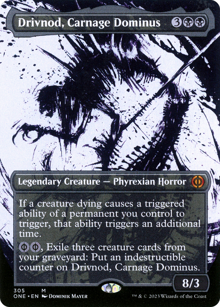 Drivnod, Carnage Dominus (Borderless Ichor) [Phyrexia: All Will Be One] | GrognardGamesBatavia