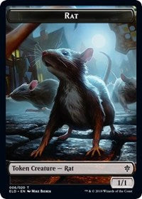 Rat // Food (17) Double-Sided Token [Throne of Eldraine Tokens] | GrognardGamesBatavia