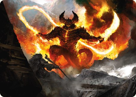 The Balrog, Flame of Udun Art Card [The Lord of the Rings: Tales of Middle-earth Art Series] | GrognardGamesBatavia