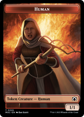 Squid // Human (26) Double-Sided Token [March of the Machine Commander Tokens] | GrognardGamesBatavia