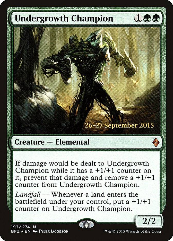 Undergrowth Champion [Battle for Zendikar Prerelease Promos] | GrognardGamesBatavia