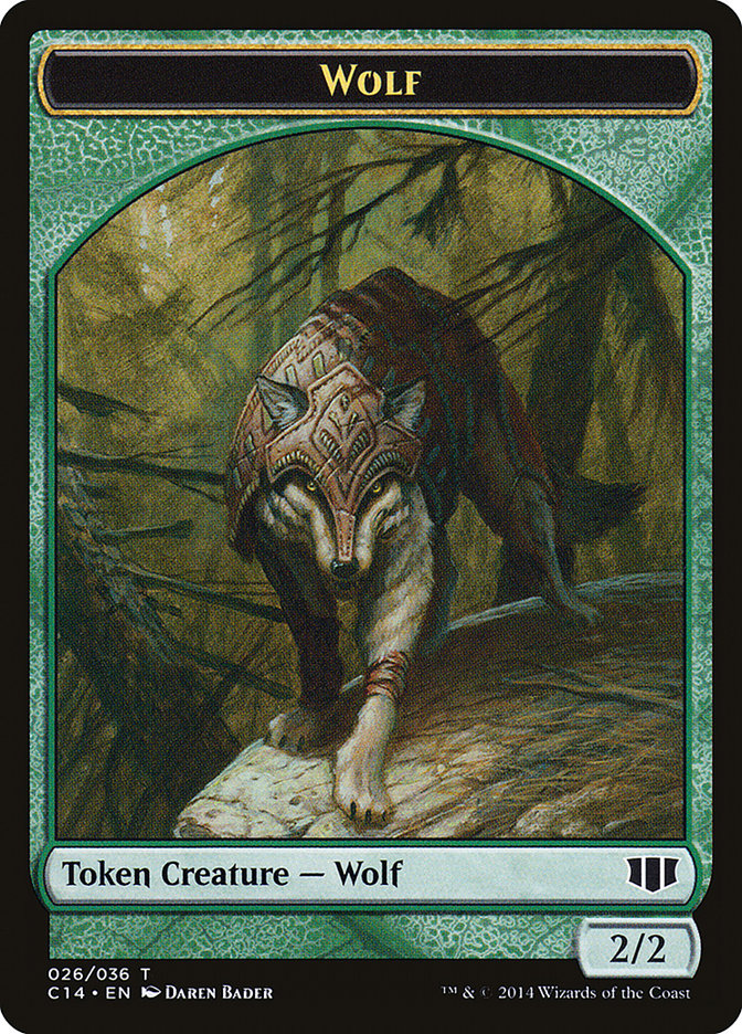 Treefolk // Wolf Double-Sided Token [Commander 2014 Tokens] | GrognardGamesBatavia