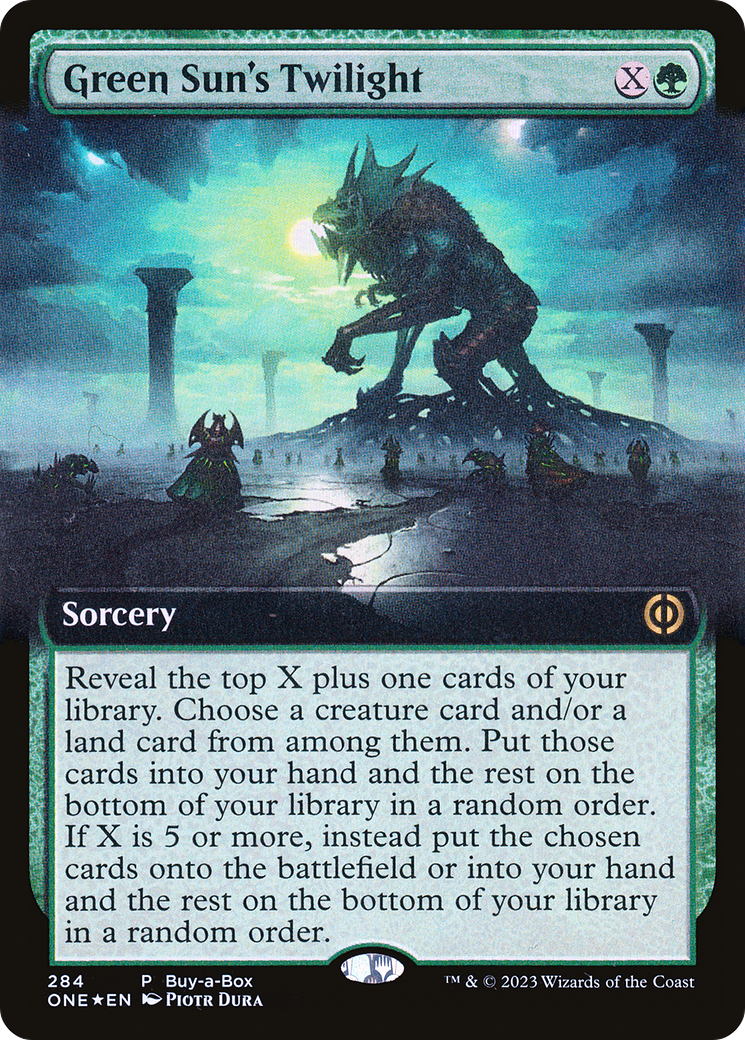 Green Sun's Twilight (Buy-A-Box) (Extended Art) [Phyrexia: All Will Be One] | GrognardGamesBatavia