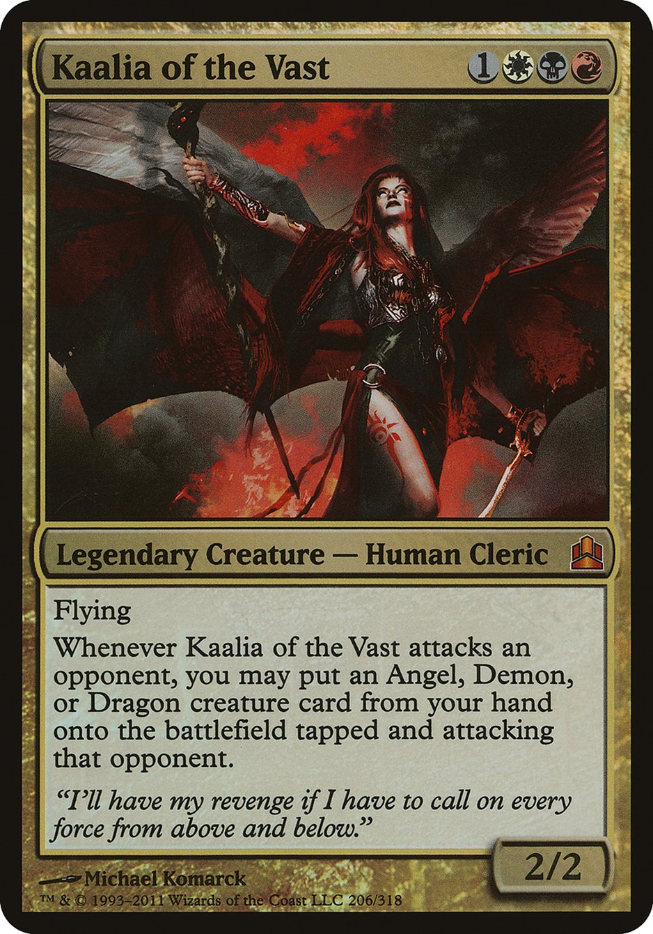 Kaalia of the Vast (Oversized) [Commander 2011 Oversized] | GrognardGamesBatavia