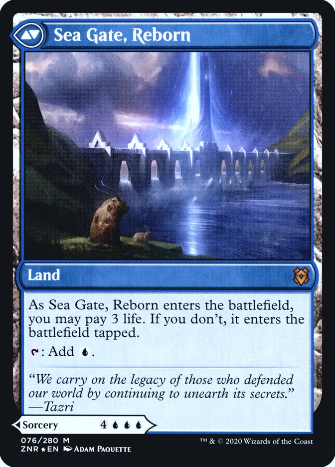 Sea Gate Restoration // Sea Gate, Reborn [Zendikar Rising Prerelease Promos] | GrognardGamesBatavia