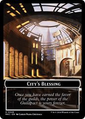 City's Blessing // Human Soldier Double-Sided Token [Murders at Karlov Manor Commander Tokens] | GrognardGamesBatavia