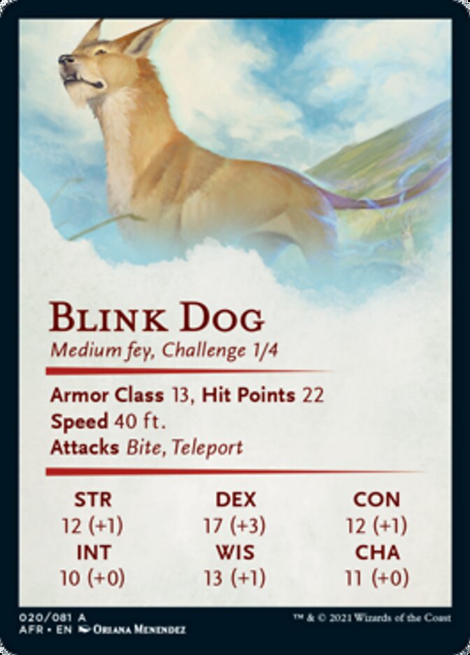 Blink Dog Art Card [Dungeons & Dragons: Adventures in the Forgotten Realms Art Series] | GrognardGamesBatavia