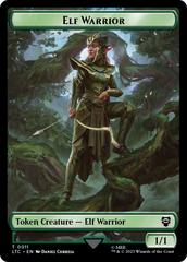 Elf Warrior // Treasure Double Sided Token [The Lord of the Rings: Tales of Middle-Earth Commander Tokens] | GrognardGamesBatavia