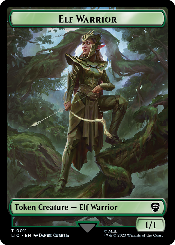 Elf Warrior // Insect Double Sided Token [The Lord of the Rings: Tales of Middle-Earth Commander Tokens] | GrognardGamesBatavia