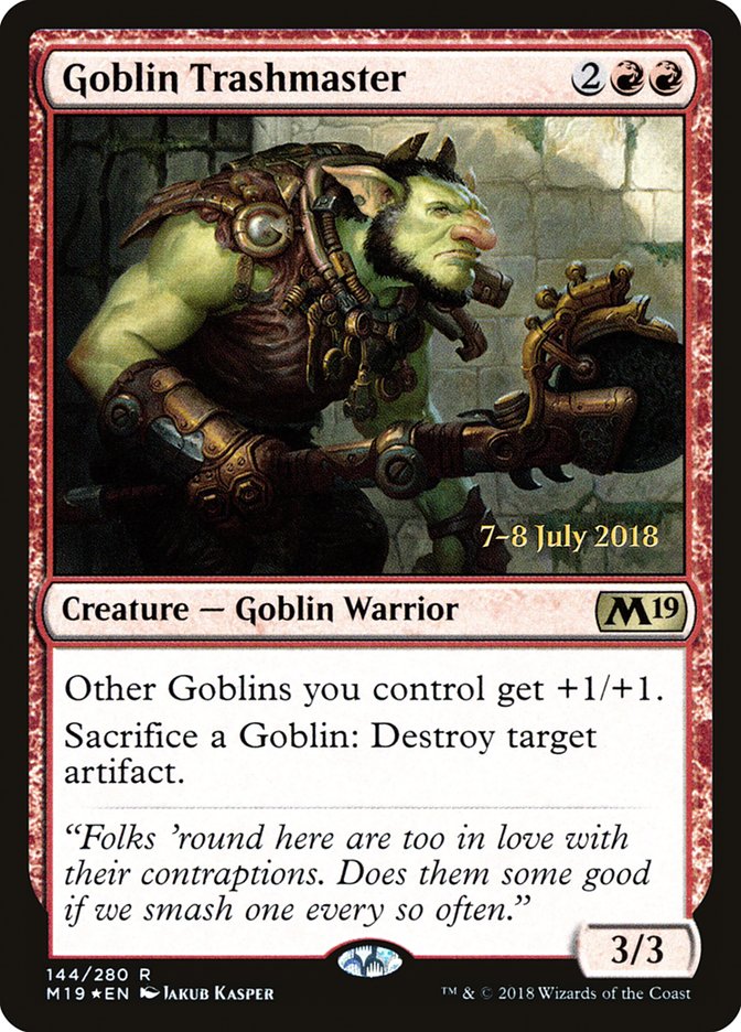 Goblin Trashmaster [Core Set 2019 Prerelease Promos] | GrognardGamesBatavia