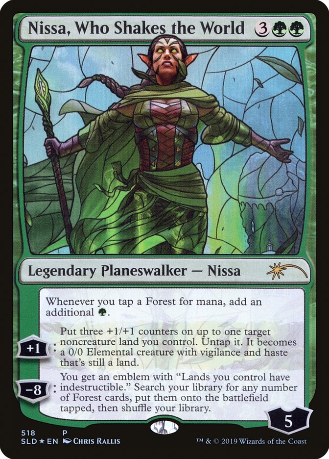 Nissa, Who Shakes the World (Stained Glass) [Secret Lair Drop Promos] | GrognardGamesBatavia