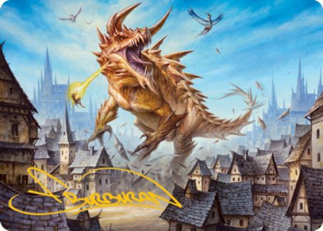 Tarrasque Art Card (Gold-Stamped Signature) [Dungeons & Dragons: Adventures in the Forgotten Realms Art Series] | GrognardGamesBatavia