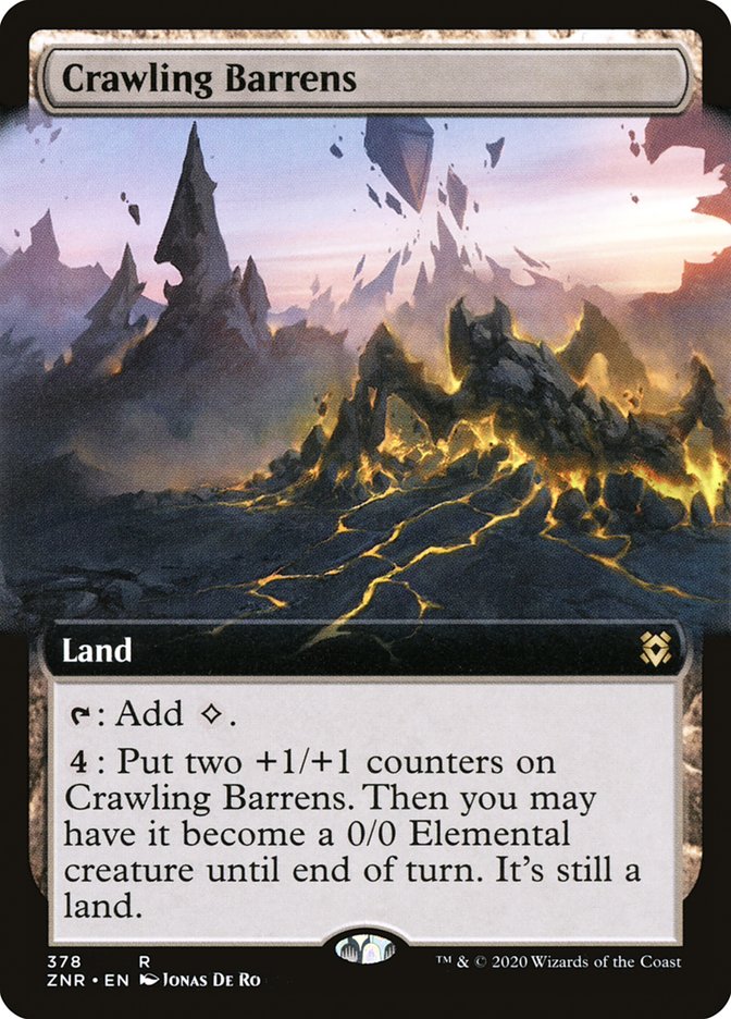 Crawling Barrens (Extended Art) [Zendikar Rising] | GrognardGamesBatavia