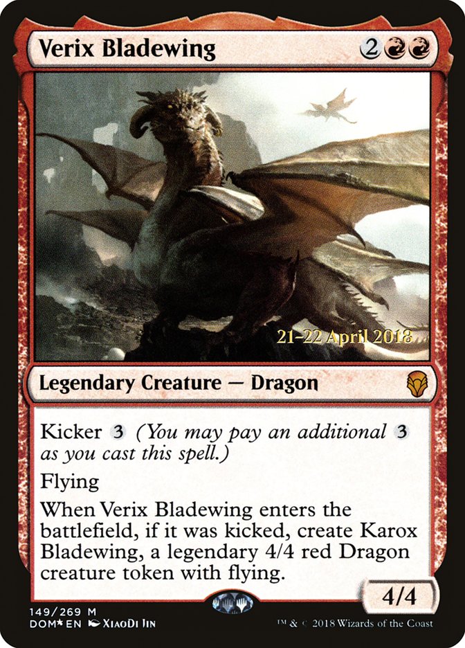 Verix Bladewing [Dominaria Prerelease Promos] | GrognardGamesBatavia