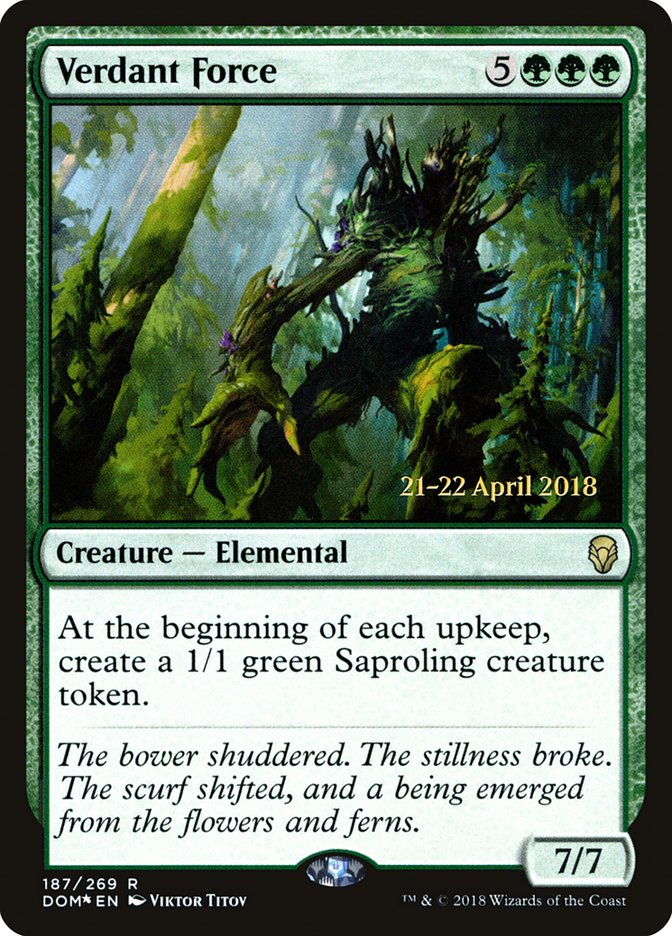 Verdant Force [Dominaria Prerelease Promos] | GrognardGamesBatavia