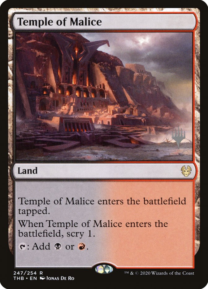 Temple of Malice (Promo Pack) [Theros Beyond Death Promos] | GrognardGamesBatavia