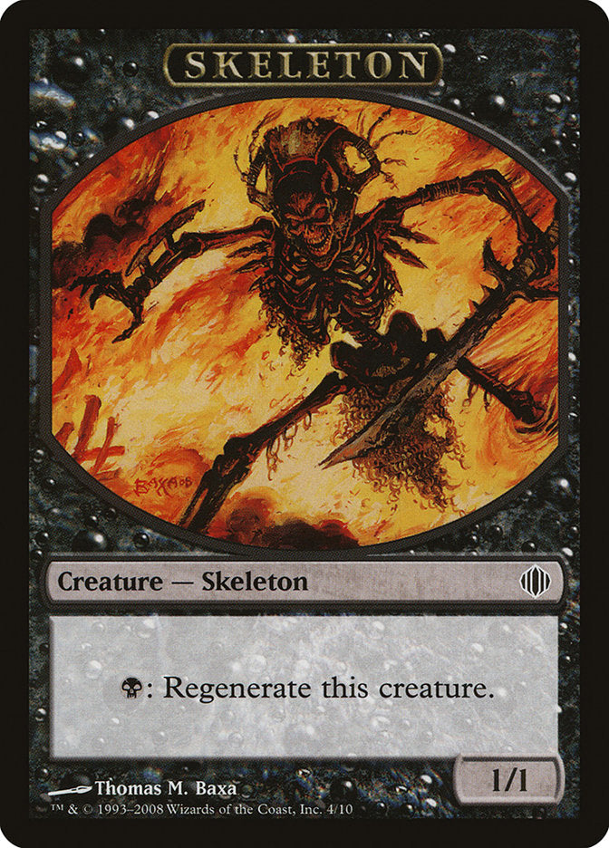 Skeleton Token [Shards of Alara Tokens] | GrognardGamesBatavia