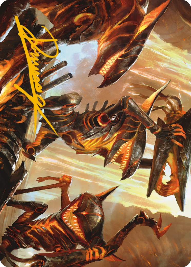 Gleeful Demolition Art Card (Gold-Stamped Signature) [Phyrexia: All Will Be One Art Series] | GrognardGamesBatavia