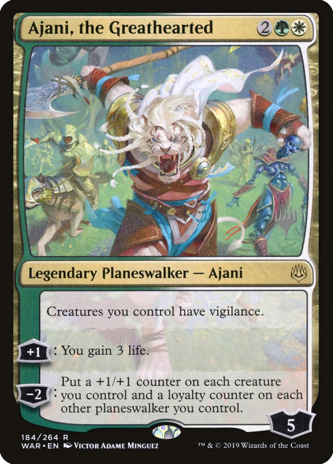 Ajani, the Greathearted (Promo Pack) [War of the Spark Promos] | GrognardGamesBatavia