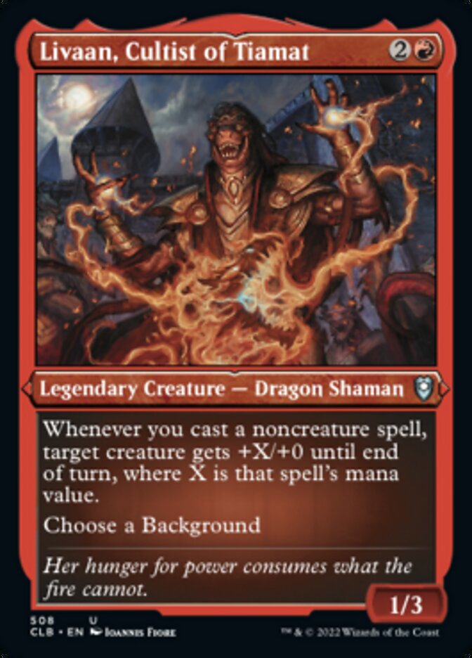 Livaan, Cultist of Tiamat (Foil Etched) [Commander Legends: Battle for Baldur's Gate] | GrognardGamesBatavia