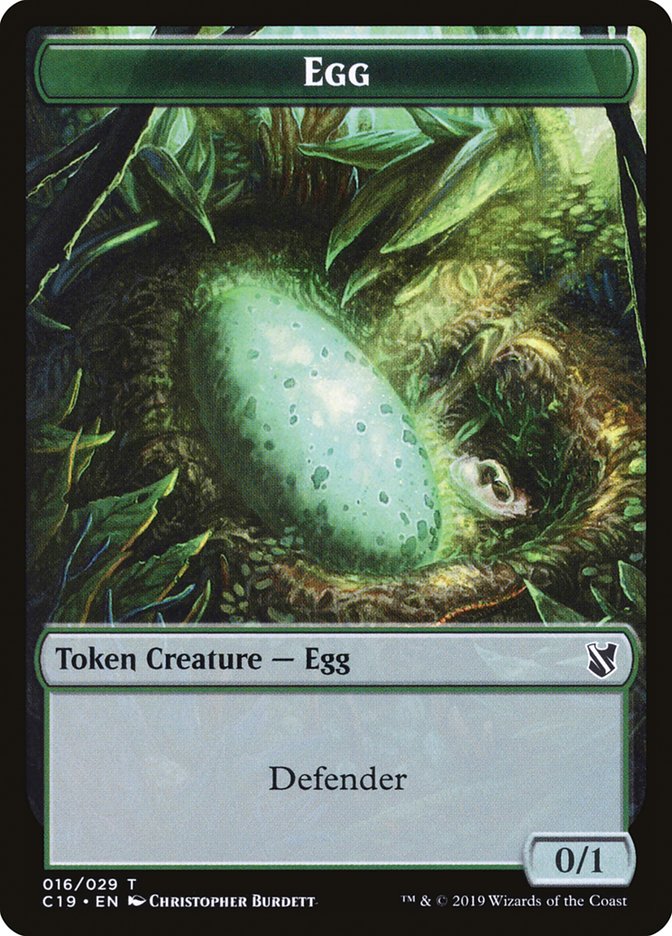 Centaur // Egg Double-Sided Token [Commander 2019 Tokens] | GrognardGamesBatavia