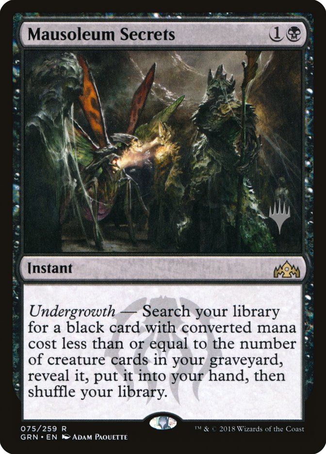 Mausoleum Secrets (Promo Pack) [Guilds of Ravnica Promos] | GrognardGamesBatavia