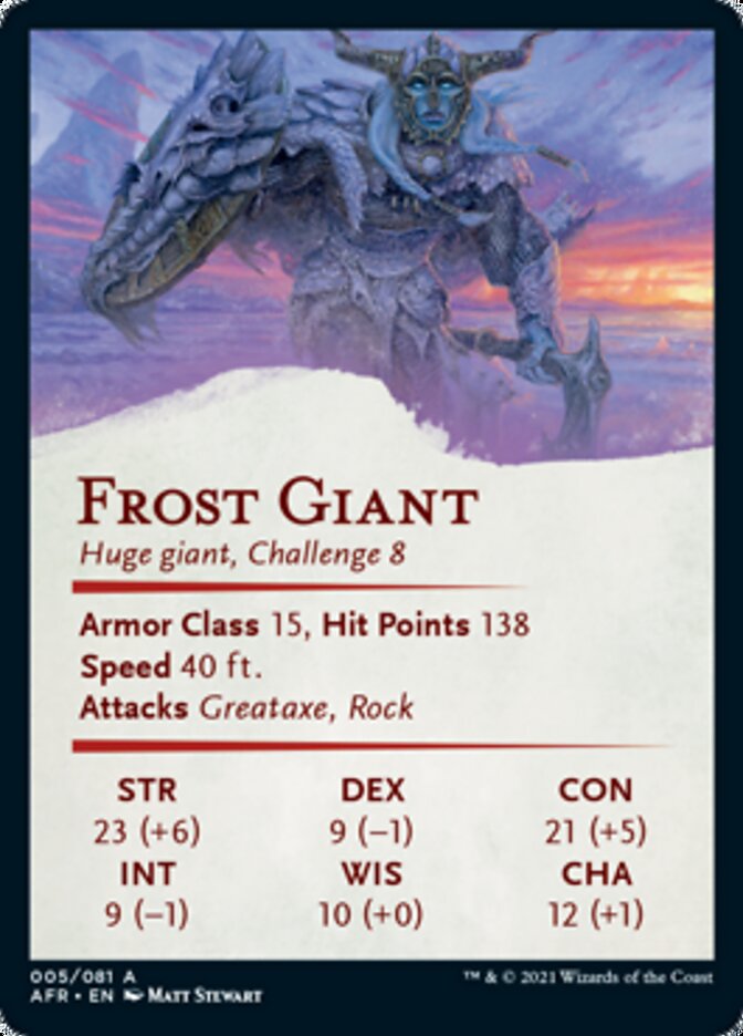 Frost Giant Art Card (Gold-Stamped Signature) [Dungeons & Dragons: Adventures in the Forgotten Realms Art Series] | GrognardGamesBatavia