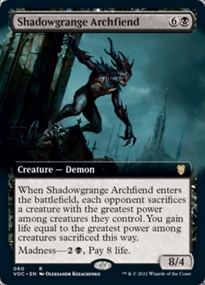 Shadowgrange Archfiend (Extended Art) [Innistrad: Crimson Vow Commander] | GrognardGamesBatavia