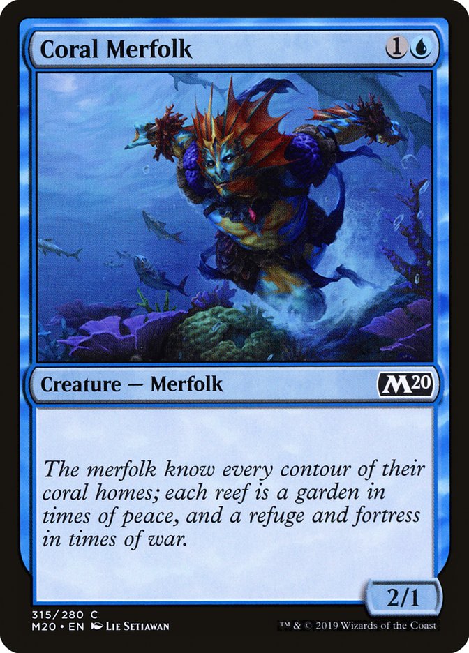 Coral Merfolk [Core Set 2020] | GrognardGamesBatavia