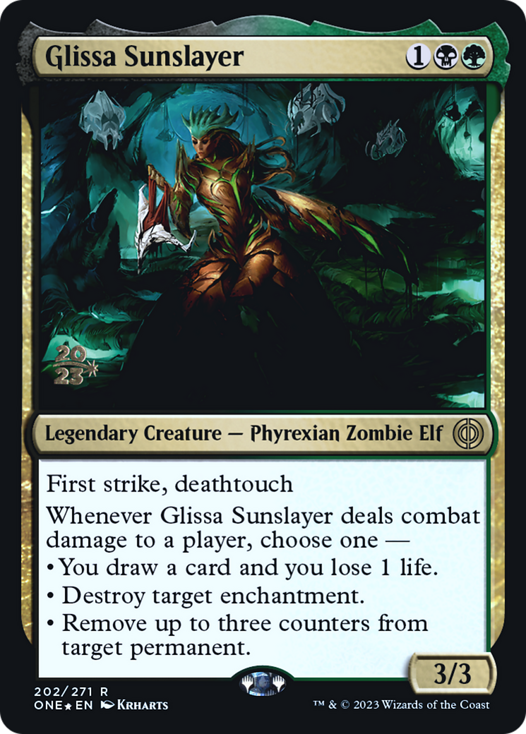 Glissa Sunslayer [Phyrexia: All Will Be One Prerelease Promos] | GrognardGamesBatavia