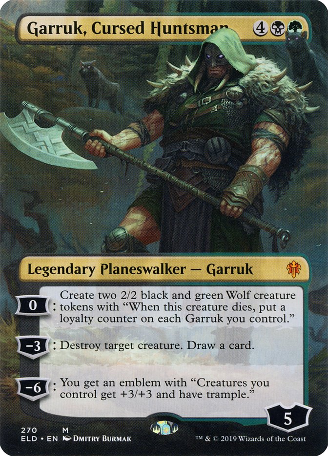 Garruk, Cursed Huntsman (Borderless) [Throne of Eldraine] | GrognardGamesBatavia