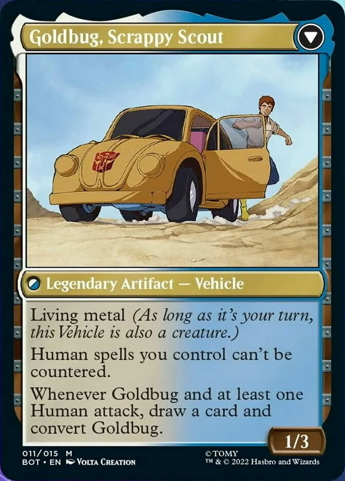 Goldbug, Humanity's Ally // Goldbug, Scrappy Scout [Universes Beyond: Transformers] | GrognardGamesBatavia